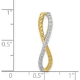 thumbnail image 4 of Gold 14k Two-tone 1/5ct. Diamond Fancy Braided Infinity Chain Slide Natural Diamonds, 4 of 5