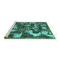 thumbnail image 2 of Ahgly Company Machine Washable Indoor Rectangle Abstract Turquoise Blue Modern Area Rugs, 8' x 12', 2 of 4