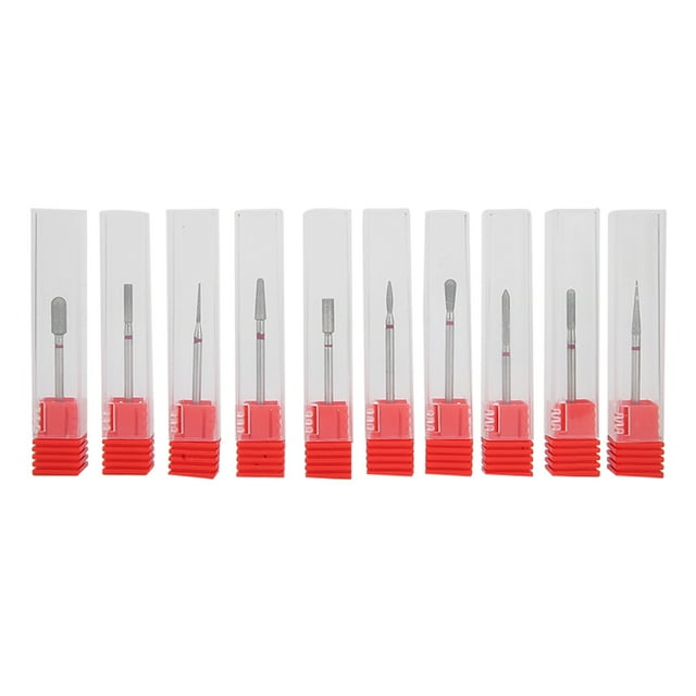 Juego de 10 Brocas para Pulir Uñas Nikou Accesorios para Manicura y Pedicura Tipo B