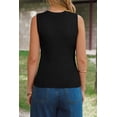 thumbnail image 5 of Arach&Cloz Women's Sweater Vests Square Neck Spring Summer Basic Slim Fitted Tank Tops 2026, 5 of 8