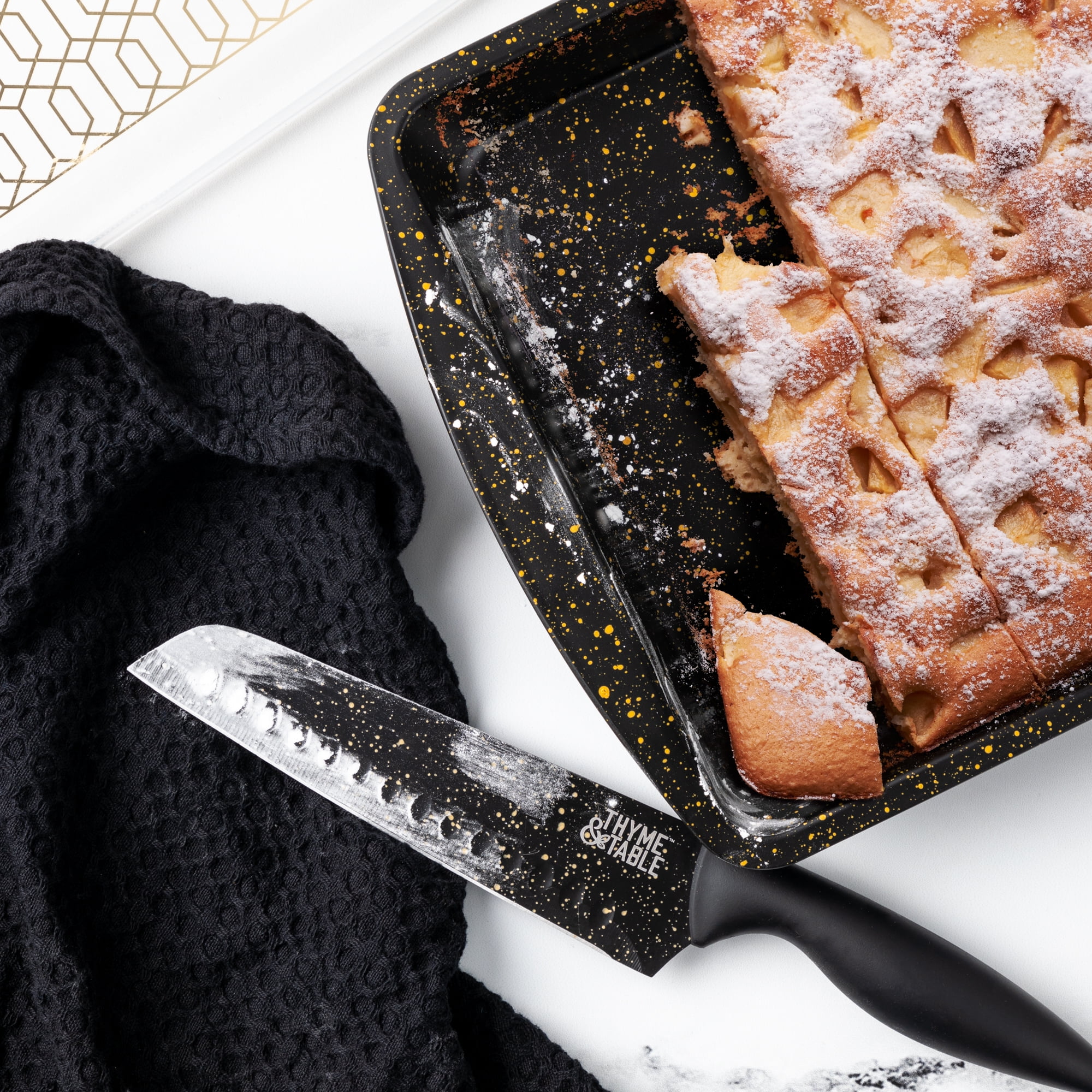 Thyme & Table Nonstick 9"x14" Cake Pan with Lid - Black