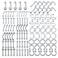 thumbnail image 1 of 110x Joyería Del Cuerpo Piercing Oreja Nariz Ombligo Ombligo Anillo Aros 1.2x10mm Sunnimix Piercings de joyería corporal, 1 of 8