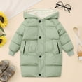 thumbnail image 2 of XEGLSBU Winter Coats for Girls Size 8 White and Gold Girls Long Down Coat Warm Winter Jacket with Insulation for Cold Weather Outdoor Activities Girls Winter Coat Size 10-12 Green Size 11-12 Years, 2 of 4