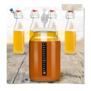 Glass One Gallon Fermentation Jar with Grommet Lid and S-Shaped Airlock