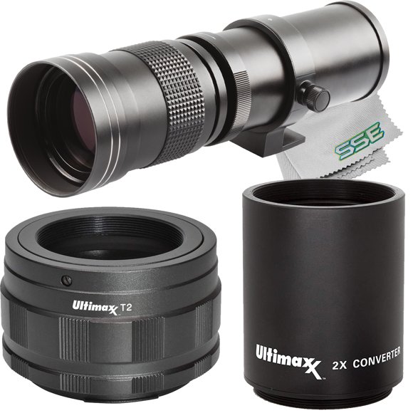 Ultimaxx 420-800mm f/8.3-16 Super HD Telephoto Zoom Lens for Nikon Z7, Z7 II, Z6, Z6 II, Z5, Z50 Mirrorless Cameras & Other Z-Mount Cameras & Basic Bundle - Includes: T-Mount to Z-Mount Adapter & More