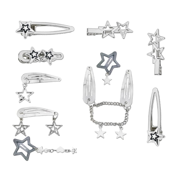 10lots Durablility Star Hairpin Colorful Hair Clip Fashion Personality Hairclip