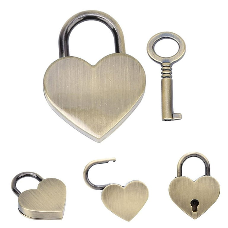Creative Alloy Heart Shape Keys Padlock Mini Archaize Concentric Lock  Vintage Old Antique Vingcard Locks With Keys New Pure Colors FY5463 B1028  From Toysmall666, $1.48