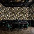 thumbnail image 5 of Peel and Stick Wallpaper Nature Inspired Ginkgo Leaves Ornamental Vines Gold Wall Mural 17.7in x 9.8ft Self Adhesive Removable Wall Paper Renter Friendly Wallpaper for Nursery Bedroom Cabinets, 5 of 8