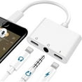 thumbnail image 1 of wonima11 3 in 1 Lightning to 3.5mm Jack Headphone Adapter Earphone Jack Audio and Charging Adapter Headphone Splitter Compatible for iPhone 13 12 11 SE XS XR X 8 7 and iPad, 1 of 1