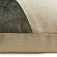 thumbnail image 4 of The HomeCentric Decorative Grey Pack of 2, 12"x14" (30x35 cm) Lumbar Pillow Cover, Velvet & Linen Solid Color Block Oblong Pillow, Patchwork Pattern Modern Style - Velutinous Grey, 4 of 10