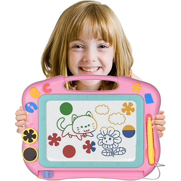 Magnetic Drawing Board Kids Magna Doodle Board Travel Size Toddler Toys Sketch Writing Colorful Erasable Sketching Pad Holiday Birthday Gifts Girl Boy Educational Learning Toy