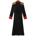 thumbnail image 6 of Haitryli Womens Circus Ringmaster Costume Halloween Cosplay Gothic Tailcoat Long Sleeve Fringe Tuxedo Jacket Black M, 6 of 8