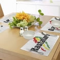 thumbnail image 4 of Ambesonne Rasta Place Mats Set of 4, Grunge Rastafari Words, Standard Size, Red Green and Yellow, 4 of 6