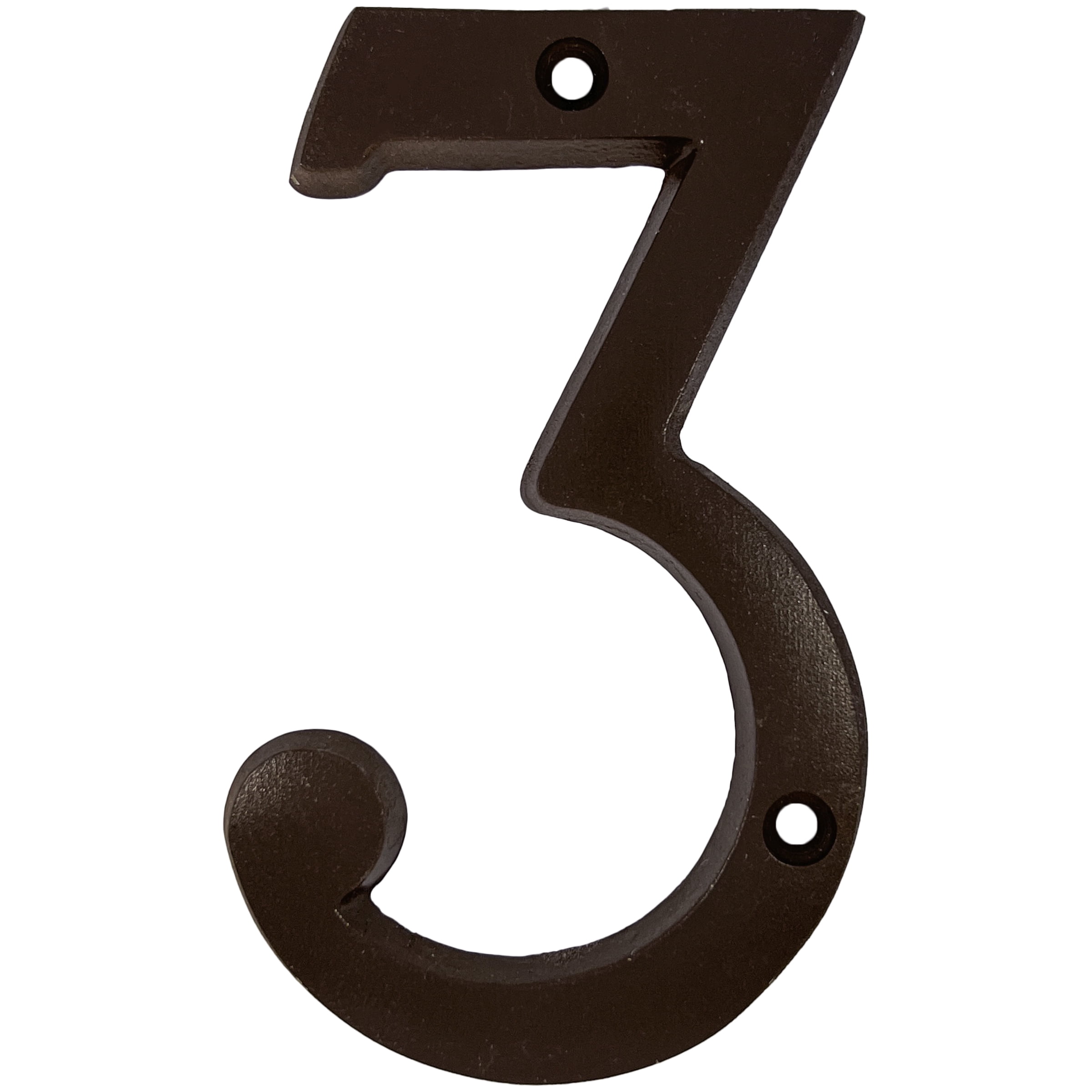 HY-KO 4" Aged Bronze Metal House Number 3