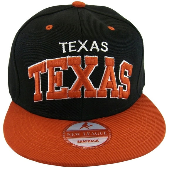 Texas Adult Size Adjustable Snapback Baseball Caps (Black/Red)