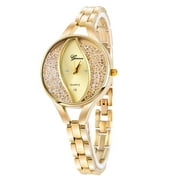 Weicam Womens Diamond Wristwatch Bangle Bracelet Jewelry Set Analog Quartz Wrist Watch for Ladies