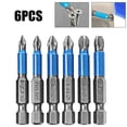 thumbnail image 1 of 6Pcs Non-Slip Screwdriver Bit Set Electric for Impact 50mm Ph1/Ph2/Ph3/Pz1/Pz2/Pz3 Hex Shank Phillips/Cross Head Screwdriver Bit, 1 of 9