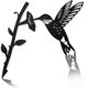 thumbnail image 1 of Colibrí de metal para decoración de jardín al aire libre, colibrí de silueta de jardín, escultura de árbol, decoración de árbol de patio de jardín, manualidades de pájaros, presente un regalo, Guazhuni Kuyhfg Bienvenido a Kuyhfg, 1 of 5
