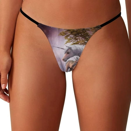 

Unicorns Mare and Foal Women s Panties G-Strings Thong Sexy T Back Panty
