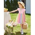 thumbnail image 5 of Arshiner Toddler Lace Tutu Dresses Ruffle Sleeve 3 Layers Tulle Flower Wedding Birthday Summer Dress, 5 of 6