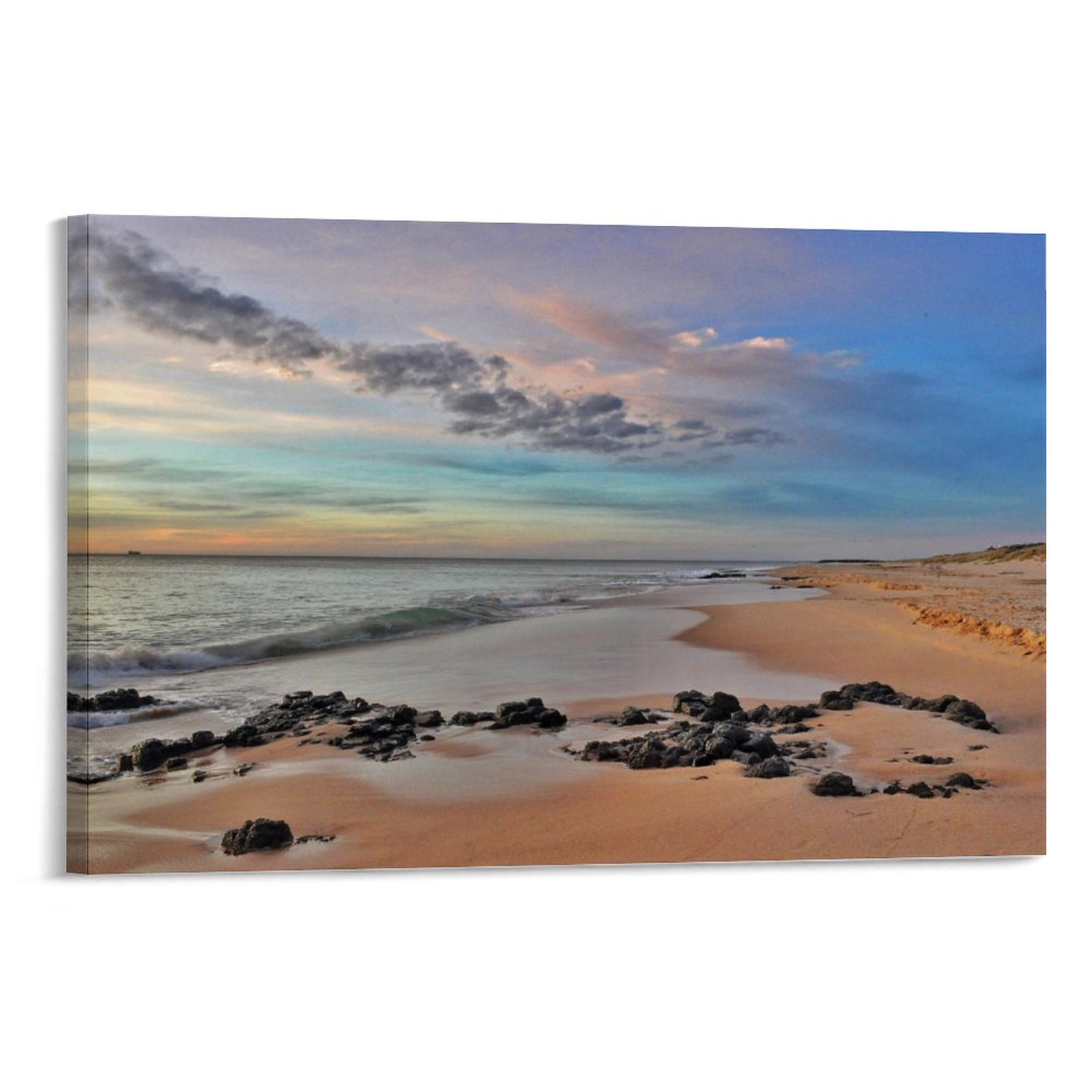Ocean Beach Framed Canvas Wall Decor, Wall Art Modern Home Decor