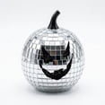 thumbnail image 2 of Fall Decor Halloween Retro Mirror Glass Disco Pumpkin Decor Sparkling Light Reflecting Tabletop Centerpiece Glass Tile Pumpkin Ornament for Mantel Window Party, 2 of 6