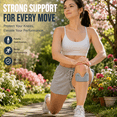 thumbnail image 6 of Patellar Tendon Support Pair, Adjustable Knee Stabilizer Strap with Hook and Loop Closure, Lightweight Under Kneecap Brace for Running, Hiking, Gym Training, Walking, Cycling, and Exercise, Gray, 6 of 9