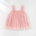 thumbnail image 3 of JUoaLXG Toddler Girls Casual Dresses Summer Mesh Dots Print Strappy Sleeveless Dance Party Princess Tutu Sundress And Hair Band Beachwear,Pink,3-4 Years, 3 of 3