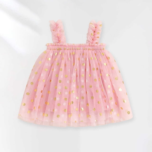 Robe Fille à Volants en Tulle, Robes d'Été pour Filles, Robe de Princesse d'Été pour Fête, Robes pour Bébé 3-4 Ans