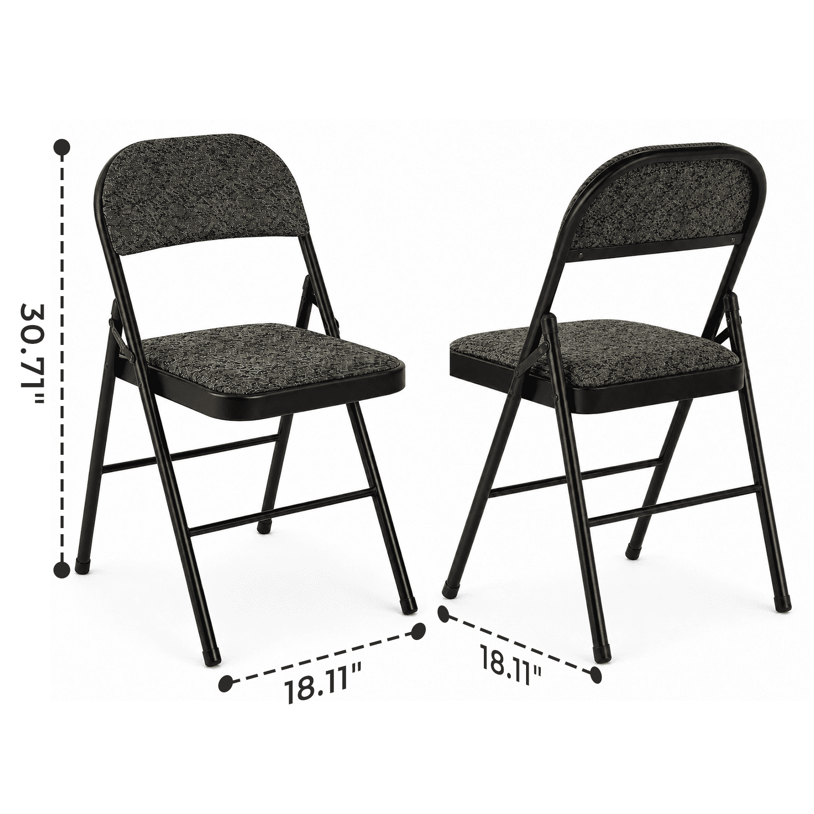 Alvantor Folding Chairs with Padded Cushion and Back, Sturdy Steel Stackable, Portable Dining Chair Set for Home and Office, Conference, Wedding, Party, Patio