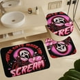 thumbnail image 6 of Ghostface 4 Piece Bathroom Set Shower Curtain , Non-Slip Rugs , Toilet Lid Cover And Bath Mat with 12 Hooks for Bathroom Decor Possessing Multiple Functions Such As Anti-slip, Water Absorption, Deco, 6 of 8
