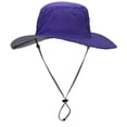 thumbnail image 4 of OUNONA Sombrero Dual Uso Unisex Morado Con Botón Metálico Y Protección Rayos Uv, 4 of 8
