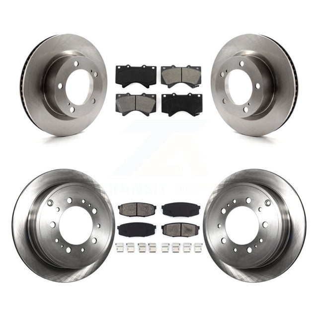 Transit Auto Front Rear Disc Brake Rotors and Semi-Metallic Pads Kit for Car Lexus LX570 Toyota Land Cruiser K8S-101413