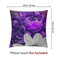 thumbnail image 4 of BANET Throw Pillow Covers Set of 2, Floral Pillow Covers, Romantic Flower Cushion Covers for Couple Lovers, Black Grey Blossom Garden Decor Decorative Pillow Covers 20x20in, 4 of 7