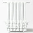 thumbnail image 2 of Allison Ruffle Shower Curtain White Single 72X72, 2 of 5