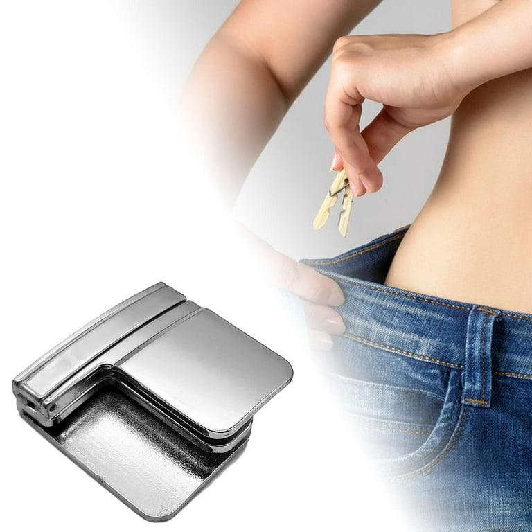 Milageto Pant Waist Tightener Waistband Tightener Waist Buckle Pants Clips for Waist, Adult Unisex, Size: One size, Silver