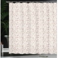 thumbnail image 4 of Ambesonne NYC Shower Curtain, Famous of New York Doodle, 69"Wx75"L, Ivory Burgundy White, 4 of 5