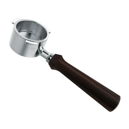 

51mm Bottomless Portafilter Bottomless Naked Portafilter Zinc Alloy ABS Wooden Portafilter Holder No Base Filter Holder Basket Espresso Machines Accessories No Replacements Included