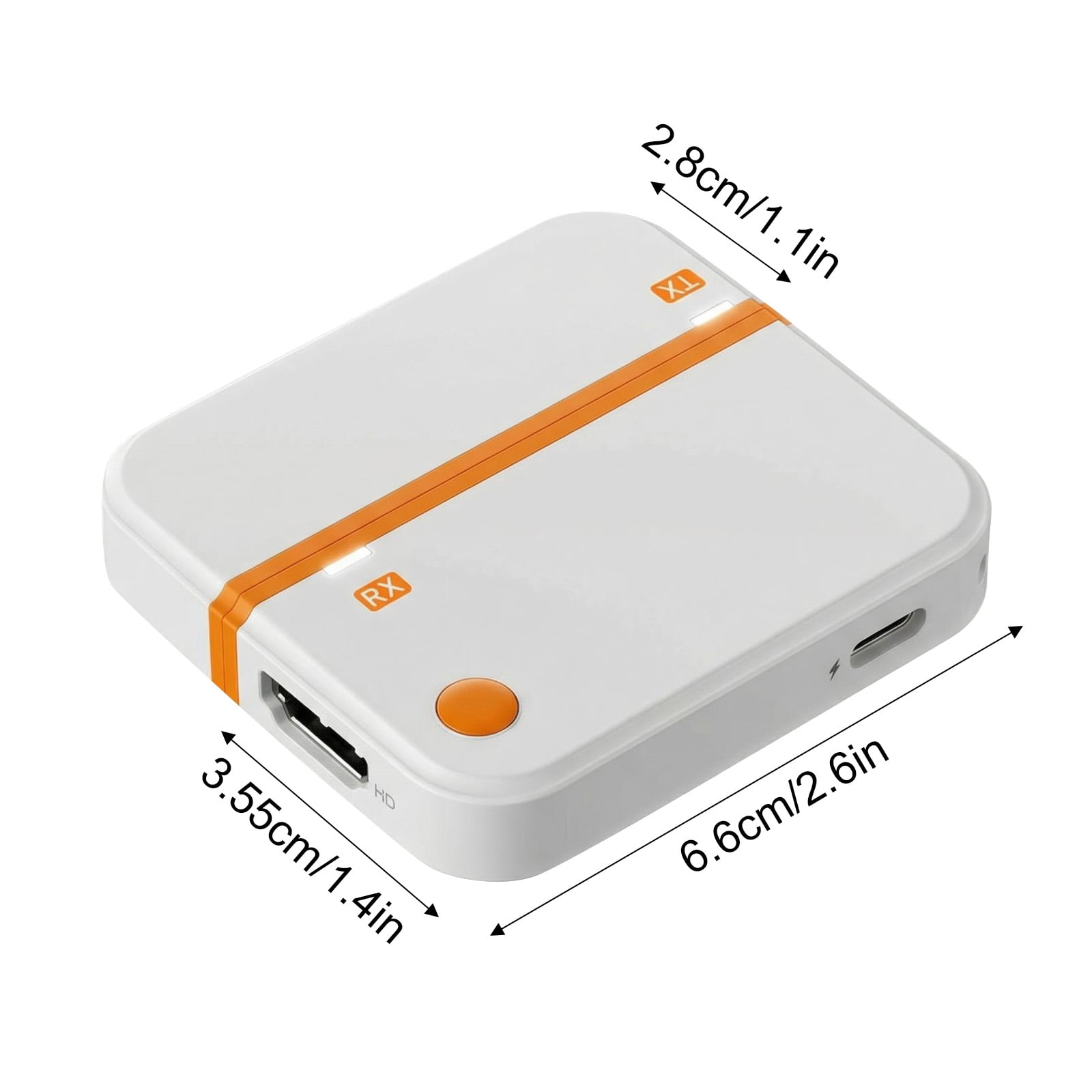 Type C Wireless HDMI Transmitter Receiver, Dual Connection Modes 1080P with 5G Stable,5G High Definition Multimedia Interface for HD TVs Projectors Monitors - (Whith)
