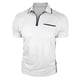 thumbnail image 2 of Ceisia Men's Slim Fit Short-Sleeve Half-Zip Polo Shirt Solid Color Contrast Decoration Spring Summer Shirt Gift, 2 of 6