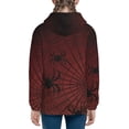 thumbnail image 6 of Pofeuu Spiders On A Web Print Teenage Zipper Hoodie Sweatshirts Hooded Casual Jackets With Pocket For Boys Girls-Medium, 6 of 6