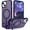 Purple, variant on For Apple iPhone 14 Case/iPhone 13 Case,[Built-in Invisible Kickstand][Compatible with MagSafe]Slim Translucent Matte Phone Cover
