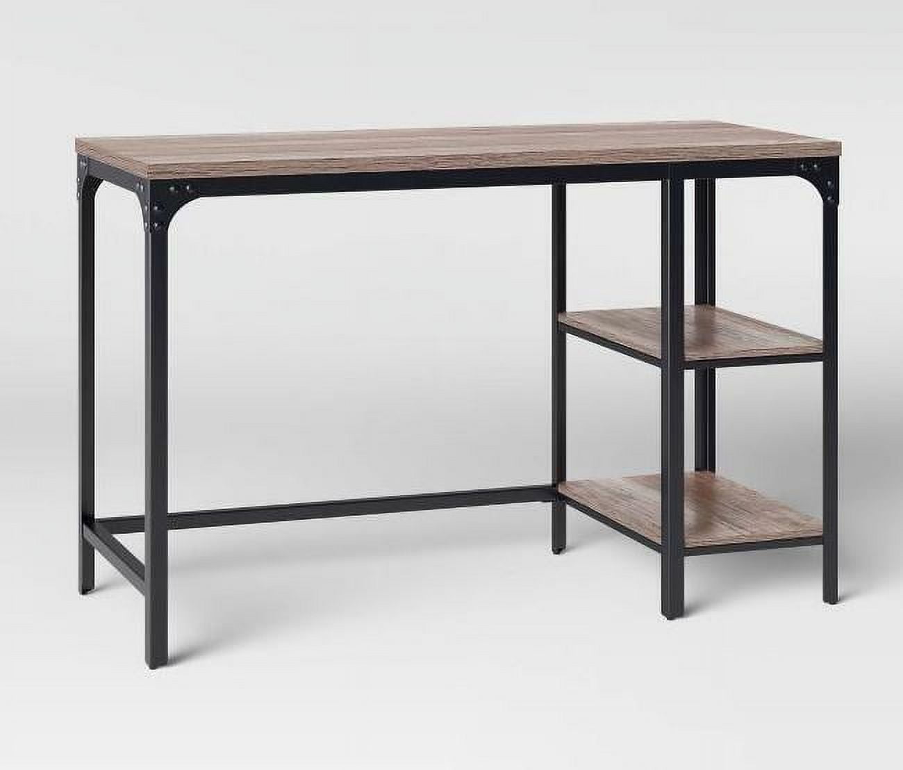 Jackman wood writing desk with storage deals