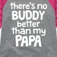 thumbnail image 3 of Instant Message - No Buddy Like Papa - Toddler & Youth Girls Raglan Graphic T-Shirt, 3 of 5