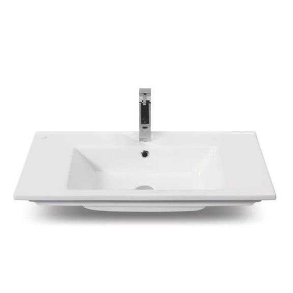 Nameeks 067600-U-One Hole Cerastyle 40" Ceramic Wall Mounted Bathroom Sink - White
