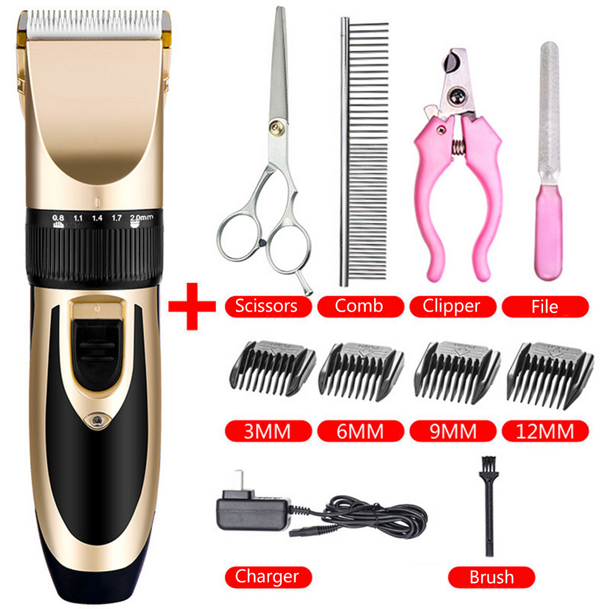 Automatic Comb And Best Shaver Hair Clipper Powered by battery Yalatan Dog Grooming Clipper not including Small Sizes Pet Fur Grooming Tool Electric Hair Trimmer