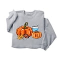 thumbnail image 5 of Halloween Crewneck Sweatshirt Women Halloween Printed Round Neck Loose Long Sleeve Pullover Tops Happy Fall Yall Sweatshirt Women and Plus Size French Terry Long Sleeve Shirt, 5 of 6
