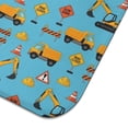 thumbnail image 3 of Cartoon Construction Vehicles Barriers Light Blue Pattern Dish Drying Mat for Kitchen 1 Pack, Ultra Absorbent Microfiber Dishes Drainer Mats,18"x24", 3 of 4