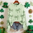 thumbnail image 2 of St Patricks Day Sweater Women Long Sleeve Irish Oversized Saint Patty Pullover Plus Size Sweater, 2 of 8