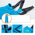 thumbnail image 6 of XIMIN Snow Overalls for Girls Kids Winter Outdoor Insulated Fleece Overalls Warm Slim Windproof Waterproof Spaghetti Straps Down Bibs Jumpsuit Straight Leg Trousers, 6 of 7
